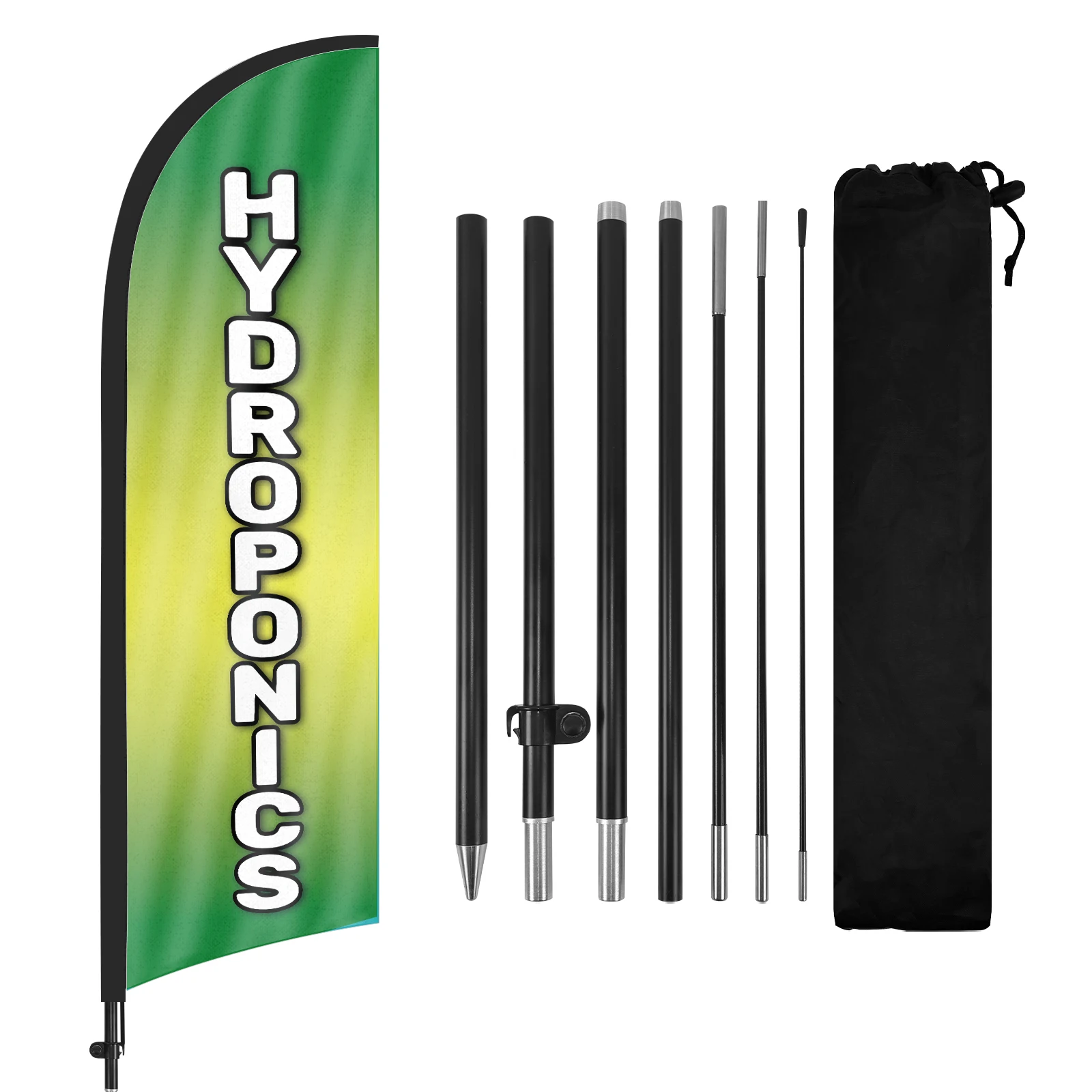 FSFLAG 1PCS 280CM The Hydroponics Feather Flag with Flagpole Advertising Outdoor Banner Decoration for Business and Storefront