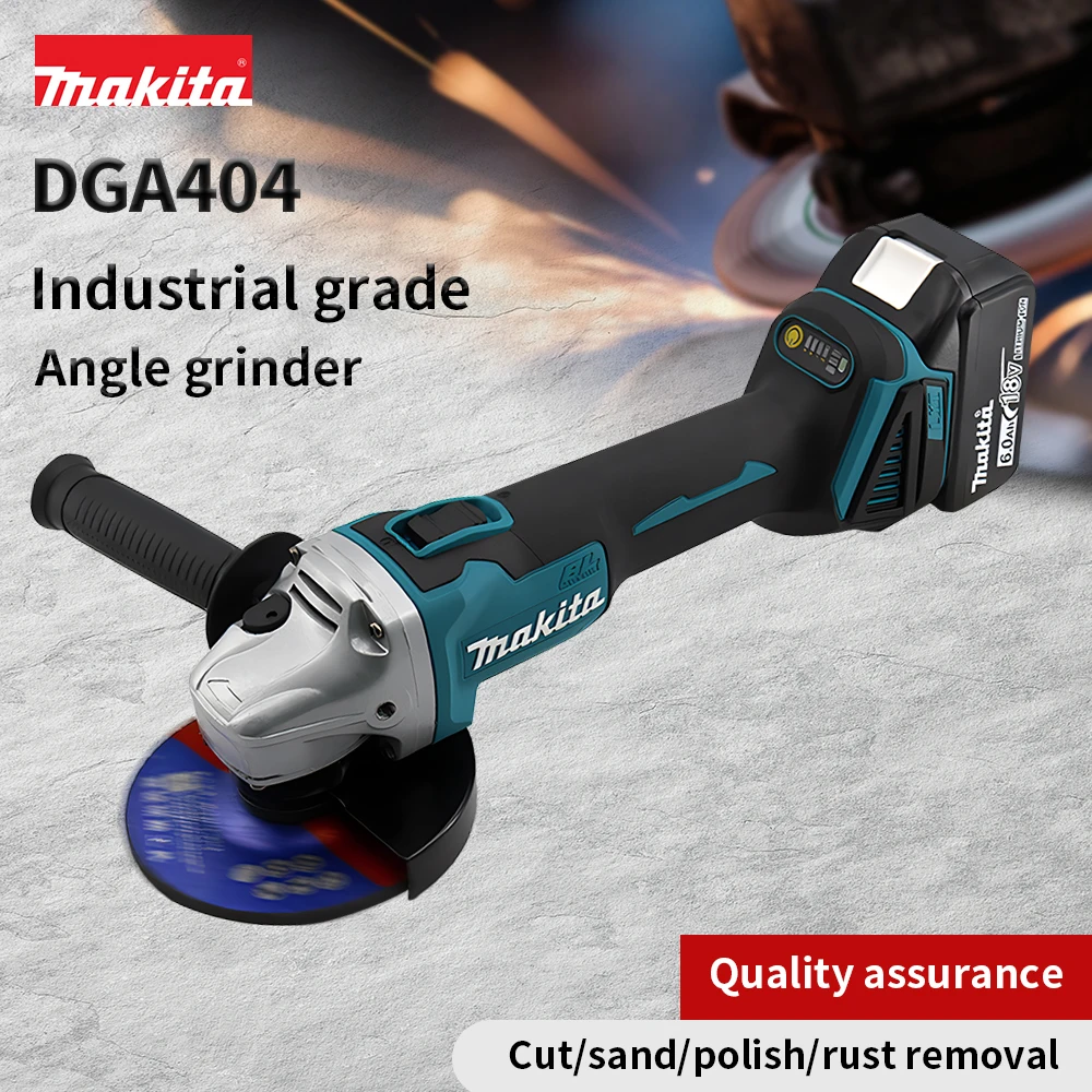 Makita DGA404 100mm/125mm Wireless Angle Grinder Polishing Grinding Tools 18V Rechargeable Wood Cutting Woodworking Tools image 2