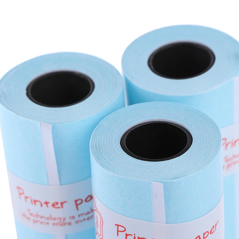 3Rolls printable sticker paper roll direct thermal paper self-adhesive 57*30mm