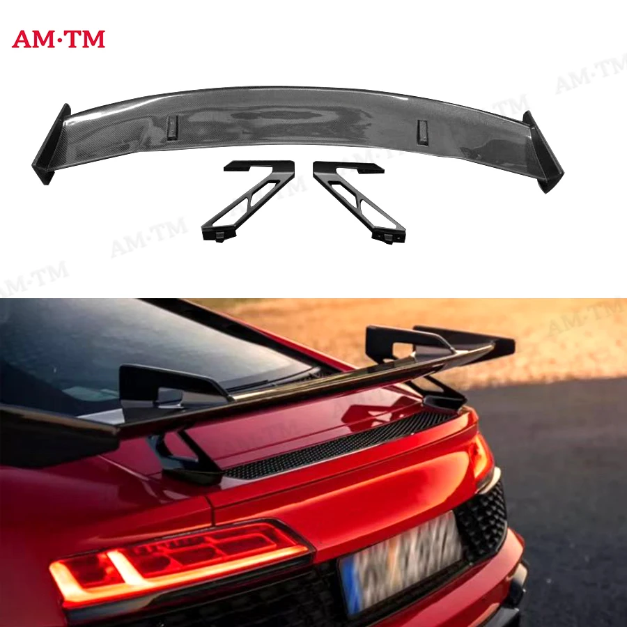 Carbon Fiber For Audi R8 2013-2022 Car Rear Trunk Spoiler Rear Wing Tail Wing Parts Upgrade Body kit
