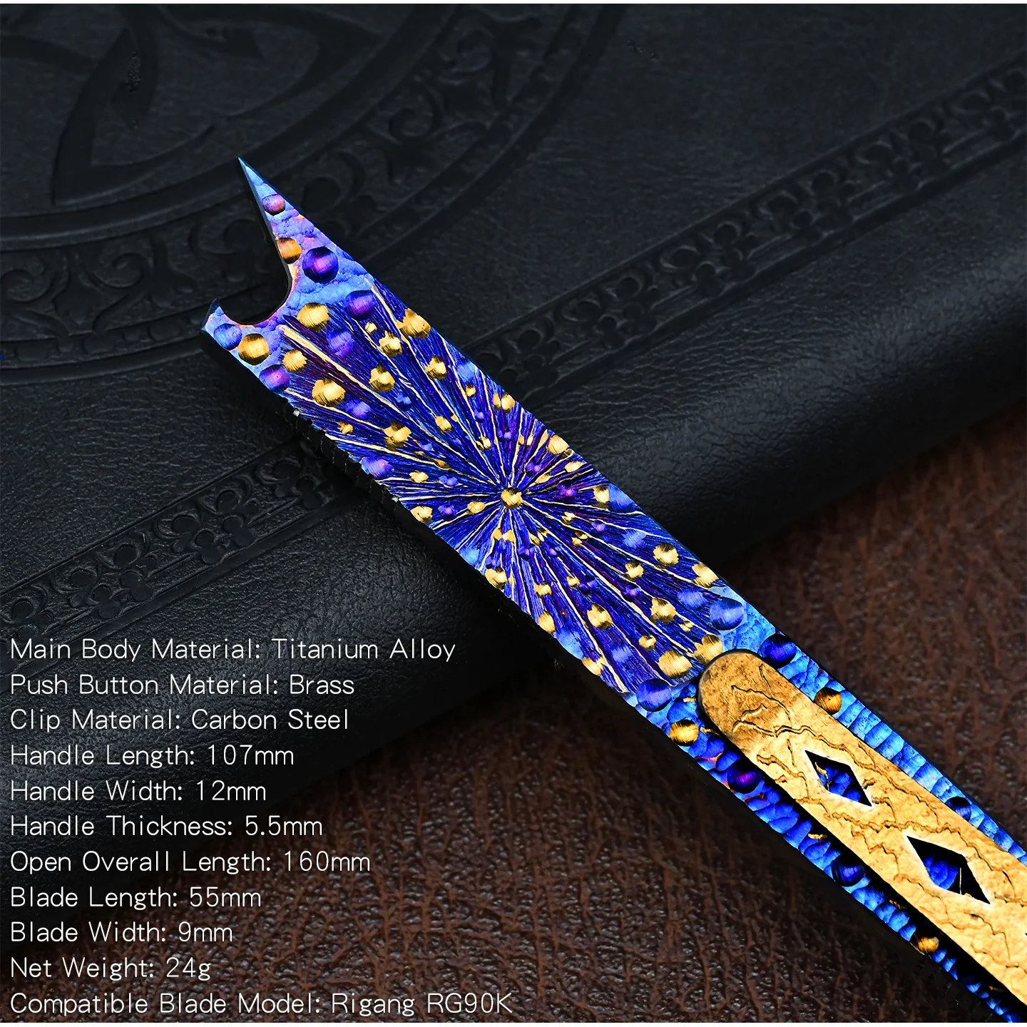 Star Sky Titanium Alloy Push Knife Replaceable Blade Art Knife Multifunctional Pocket Cutter Paper Wallpaper Cutting Tool