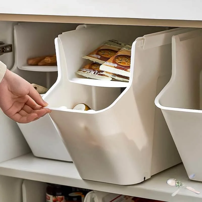Caixa Organizadora de Cozinha para Utensílios, Gaveta Empilhável, Organizador de Armário, Prateleira para Espaços Estreitos, ...