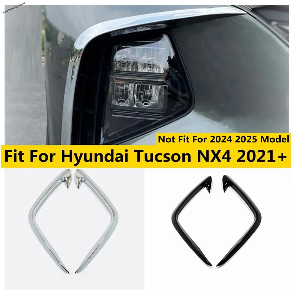 

ABS Front Fog Light Lamp Eyebrow Wind Knife Decor Strips Cover Trim For Hyundai Tucson NX4 2021 - 2023 Car Styling Accessories