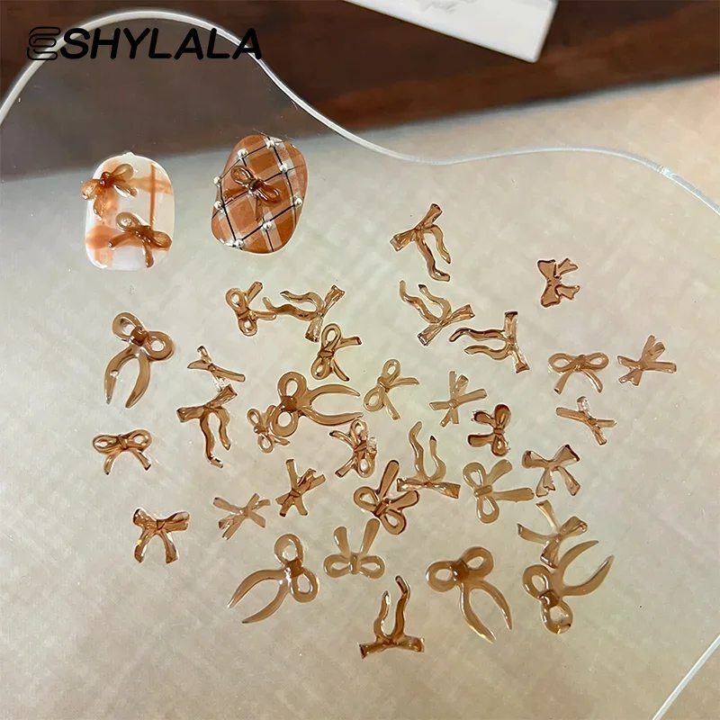 50 قطع لطيف القوس الدب كابيبارا الراتنج مسمار الفن زينة 3D فراشة مسمار سحر المجوهرات الأزياء DIY اكسسوارات مانيكير #3