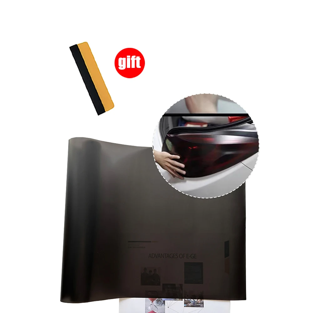 Glänzende Transparente Leichte Schwarze Rauch-PVC-Folie Scheinwerfer- und Rücklicht-Tönungsfolie Abdeckfolie Aufkleber Auto Rückleuchten-Sticker – Detail 22