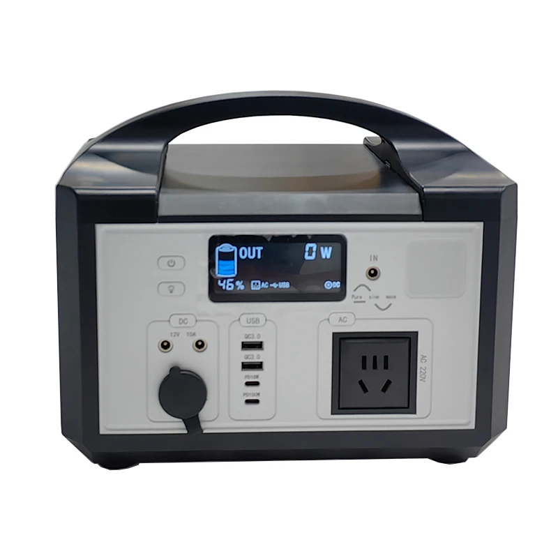 

600w 1000w 2000w 3000w Power Station Lifepo4 Battery with Led Emergency Outdoor Solar Power Station 500w