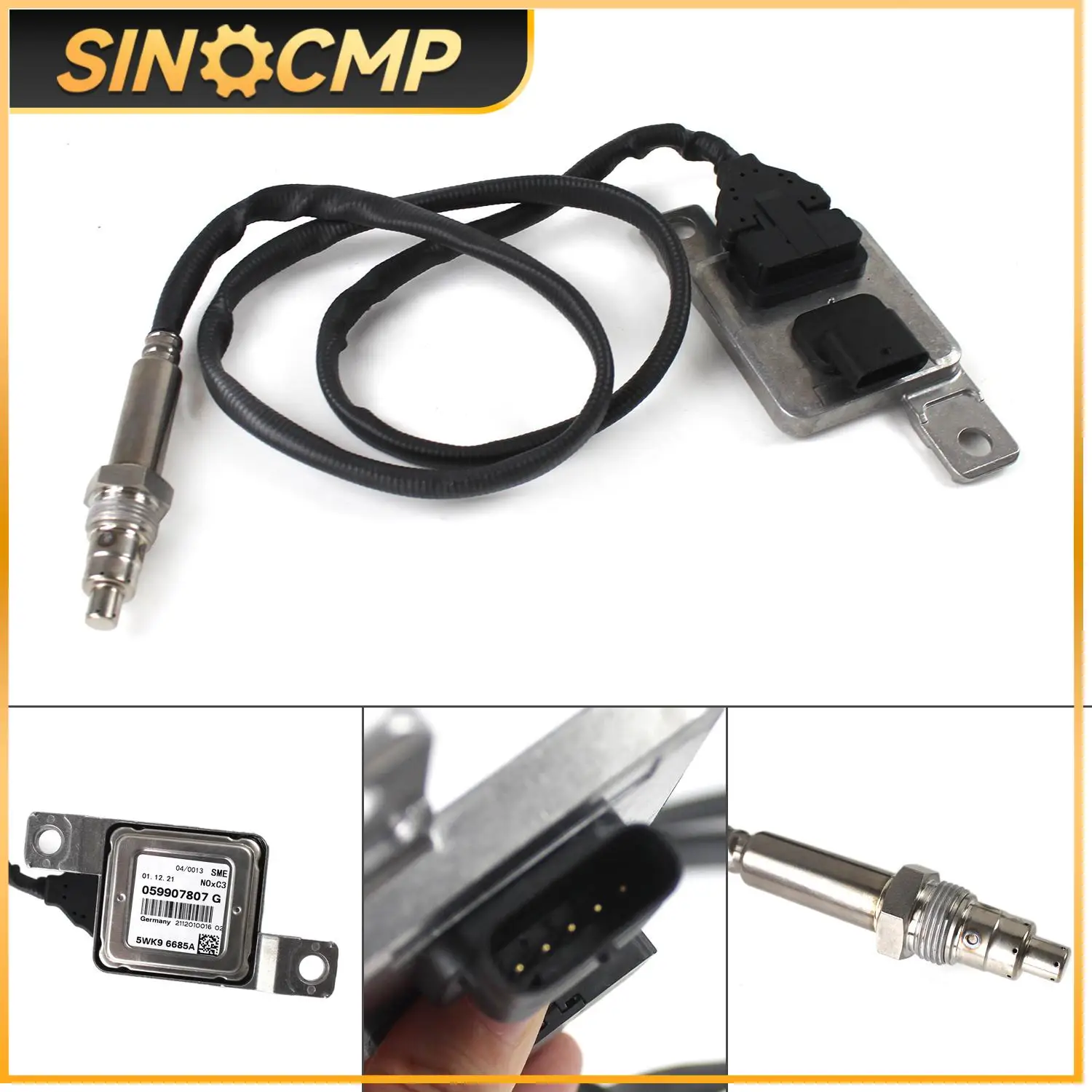 

1PC Rear NOX Sensor 059907807B 5WK96623A 059907807G 059907807D For VW Touareg 13-16 Audi Q7 09-15 3.0L Turbo Diesel