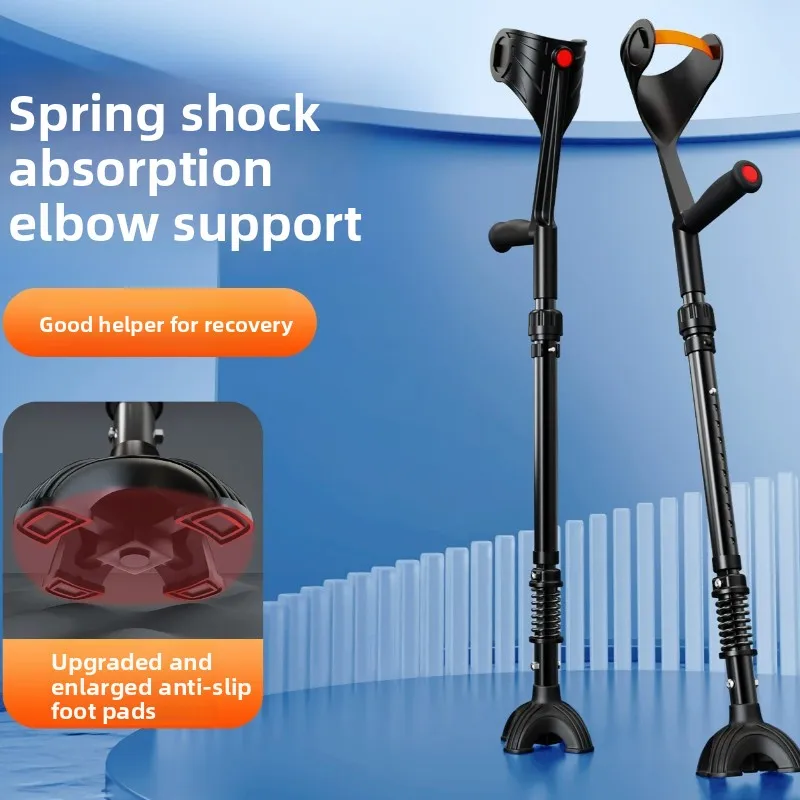 Foldable Forearm Crutches Adults Lightweight Medical Crutch Mobility Aids Elbow Crutch Aluminum Orthopedic Crutches for Adults