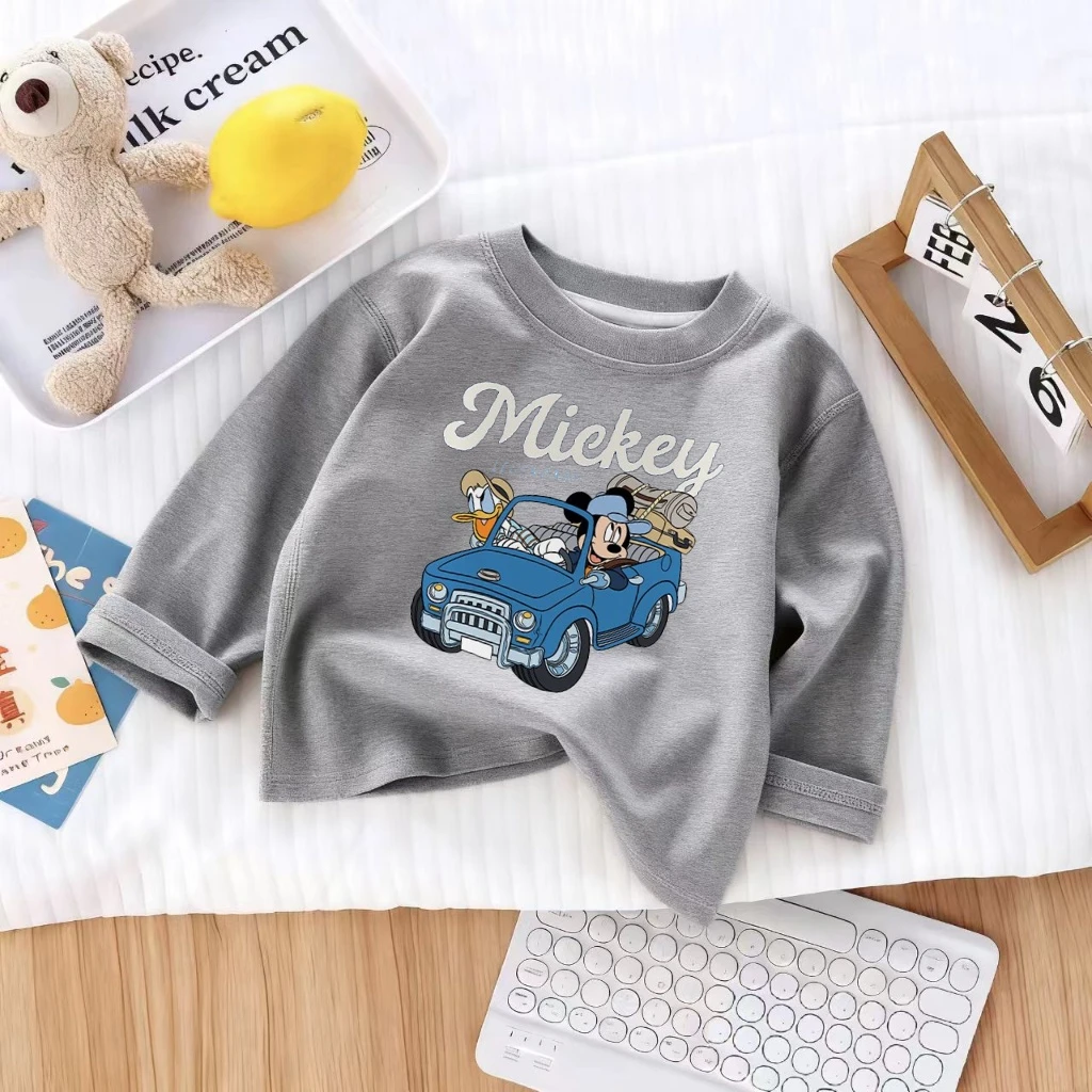 يجب أن يكون لديك زي الطفل ميكي ماوس طفل البلوز متعة السيارات ورحلة الطريق تصاميم في الخريف أزياء 2 ألوان القطن تشايلدز تيز