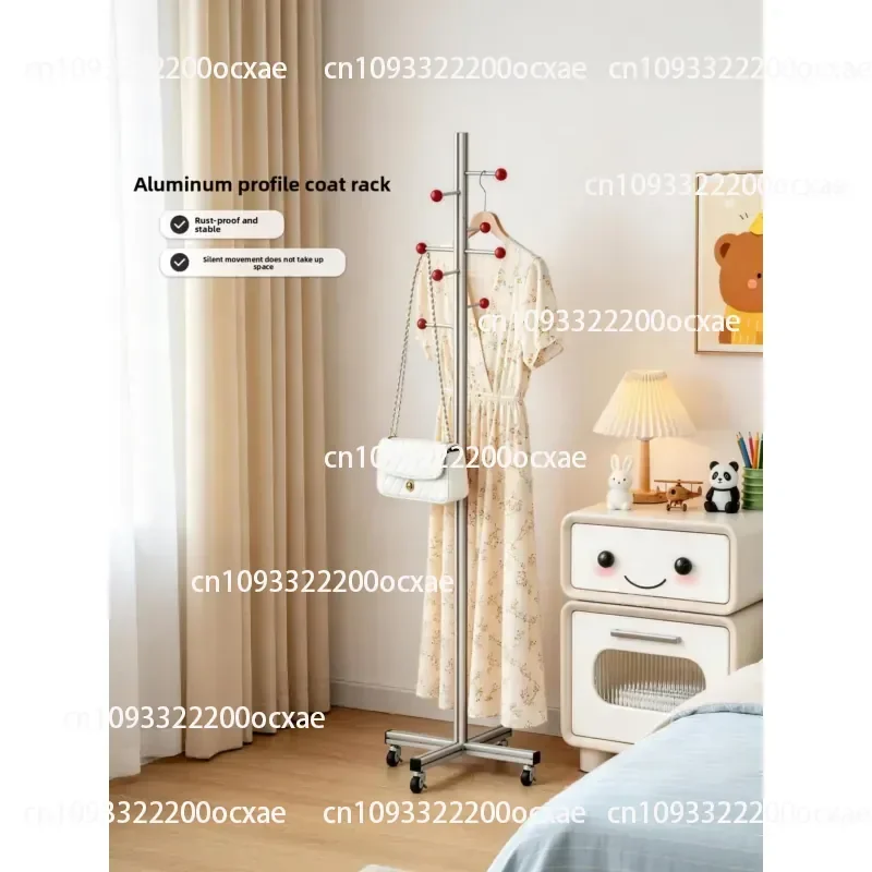 Removable Aluminum Hanger with Anti-dump Function and Removable Design for Bedrooms, Standing Position for Storing Clothes