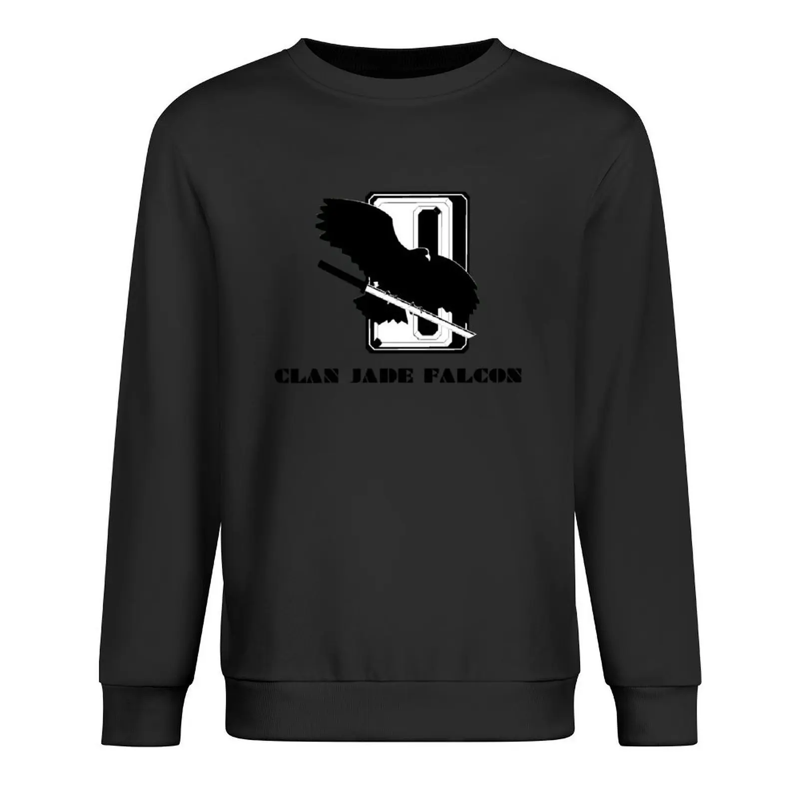 

Clan Jade Falcon Black and White Pullover anime clothing men clothing men's autumn clothes sweatshirt