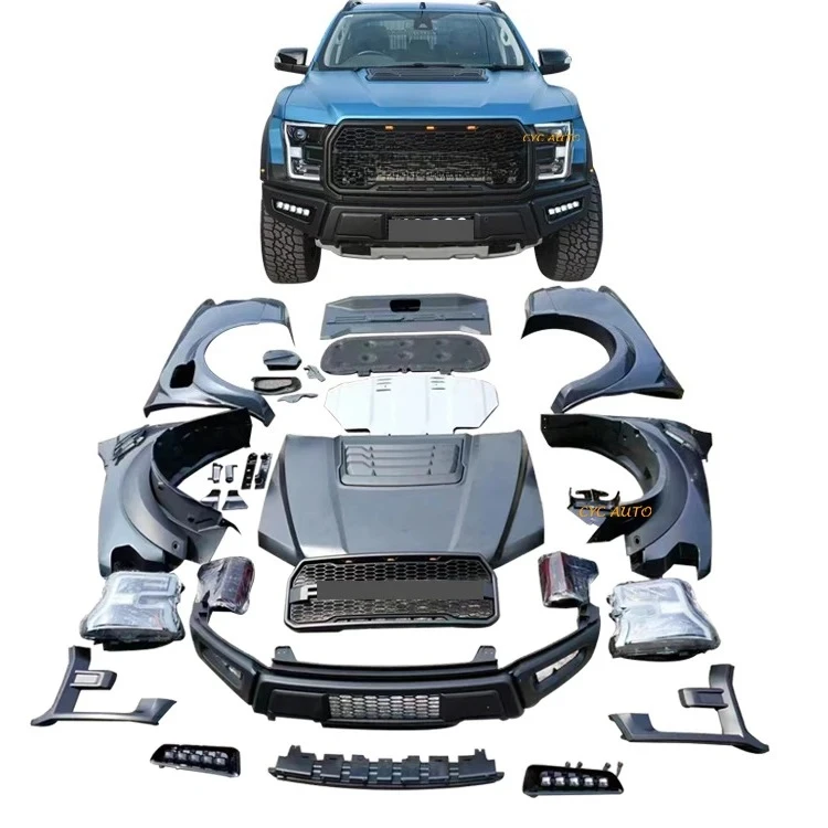 

Car Front Bumper Facelift Wide Conversion Bodykit for Ford Ranger Upgrade F150 for Raptor 2012 2019