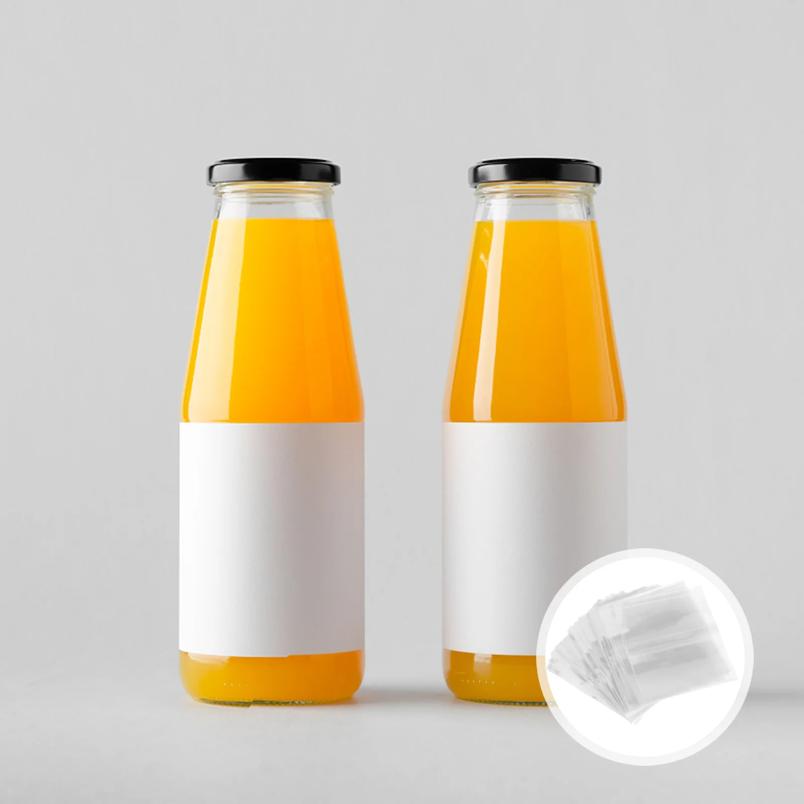 

200Pcs PVC Bottle Neck Film Clear Heat Shrink Wrap for Insulation Sealing Protection Fast Low Temperature Shrinking