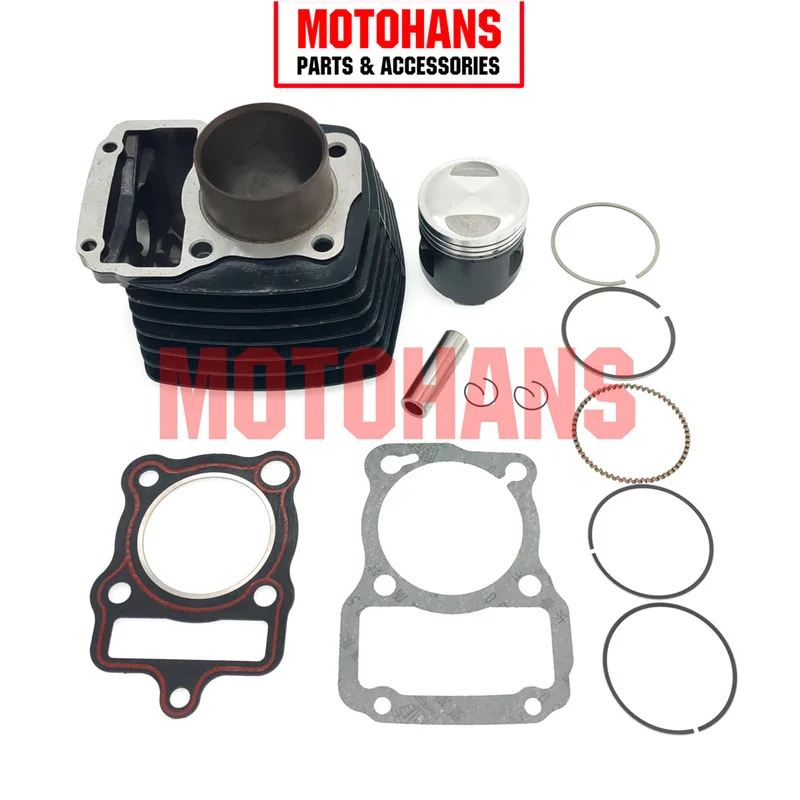 HM1404046 CG125 56.5MM CYLINDER AND PISTON KIT WITH 15MM PISTON PIN 156FMI 125CC ACCESSORIES ATV DIRT BIKE LONCIN LIFAN ZONGSHEN