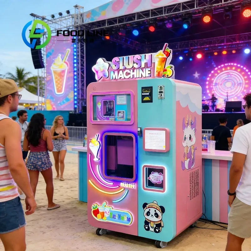 Slushie Vending Machine’s fixed inner parameters keep unified slush taste for chain beverage franchise whole-store standard