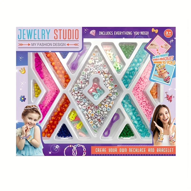 Zestaw do tworzenia bransoletek z koralików - zestaw do tworzenia biżuterii dla dziewczynki, urodziny, Halloween, prezent na Boże Narodzenie