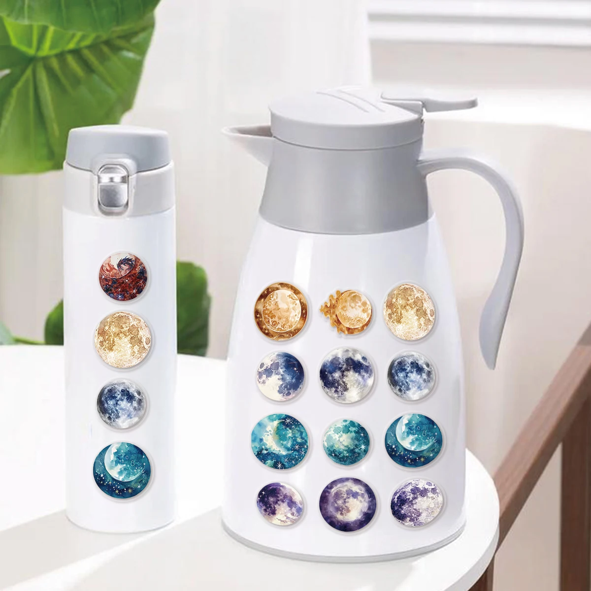 50 (25 × 2) قطعة ملصقات نمط الكوكب متعددة الأنماط لأجهزة الكمبيوتر المحمول الأمتعة حالات الهاتف مجموعة مختلطة ملصقات سكرابوكينغ #4