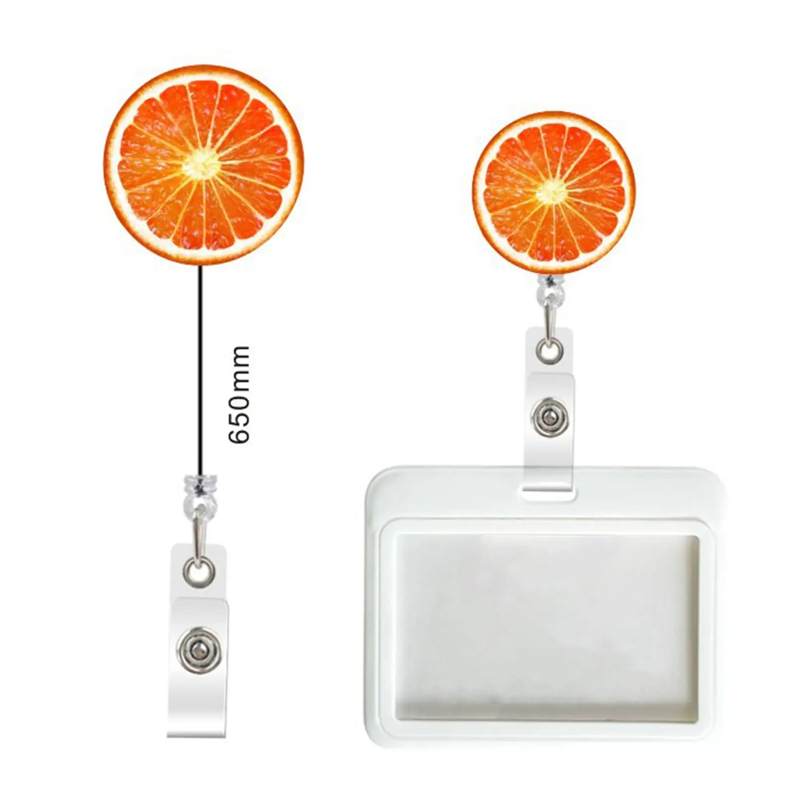 Badge Reel Holder with Metal Clip Expansion Badge Case for ID Card Name Tag for Teacher Student Office Gift