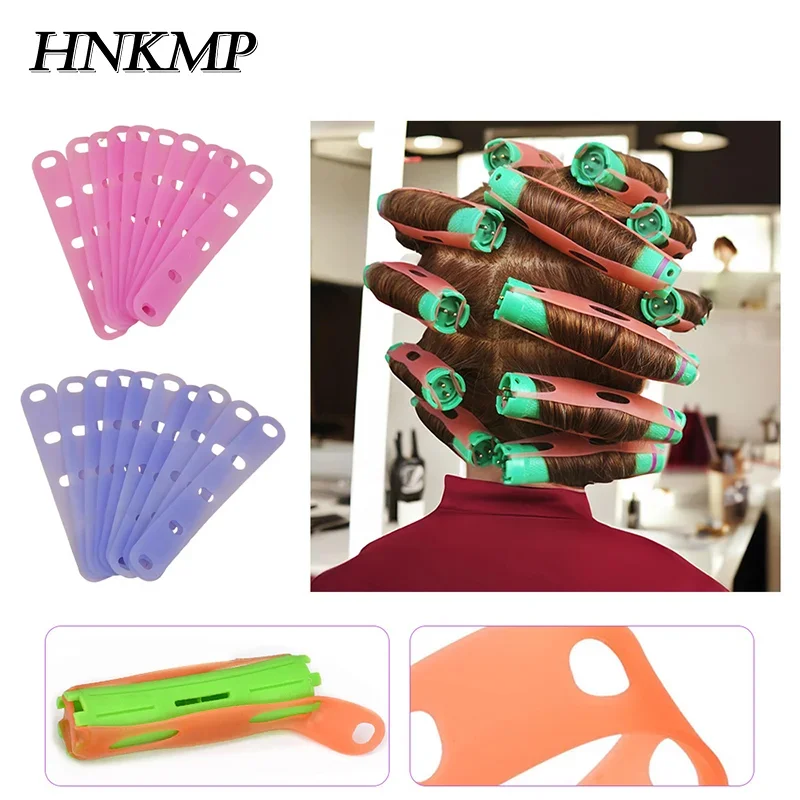 

10 шт. розовый/синий силиконовый ремешок для химической завивки, термостойкие бесследные цифровые холодные стержни, эластичная резинка, кольца для волос, инструменты для укладки