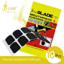 10Pcs Soprano Saxophone Tooth Pad Black Silicone Tooth Pad Suitable For Saxophone Mouthpiece Protection Woodwind Parts