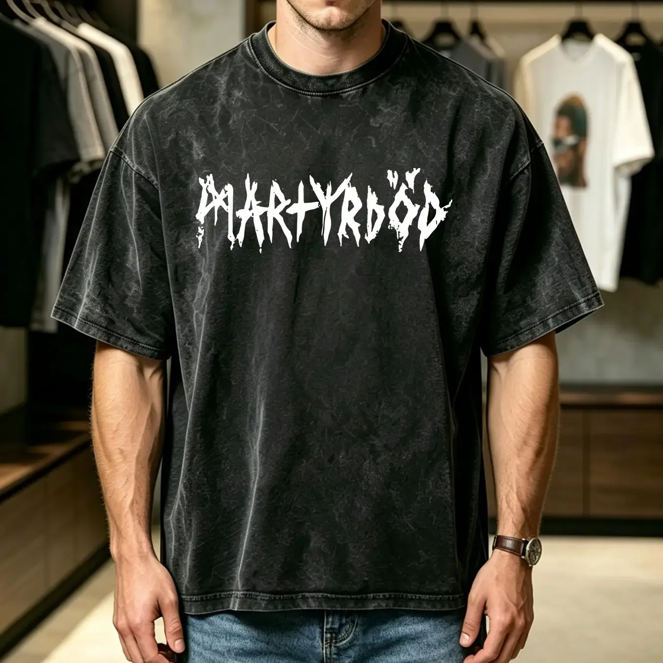 washed T Shirt MARTYRDOD band Hardcore anarcho Punk Rock long or short sleeves vintage Washed Soft Casual fashion Unisex