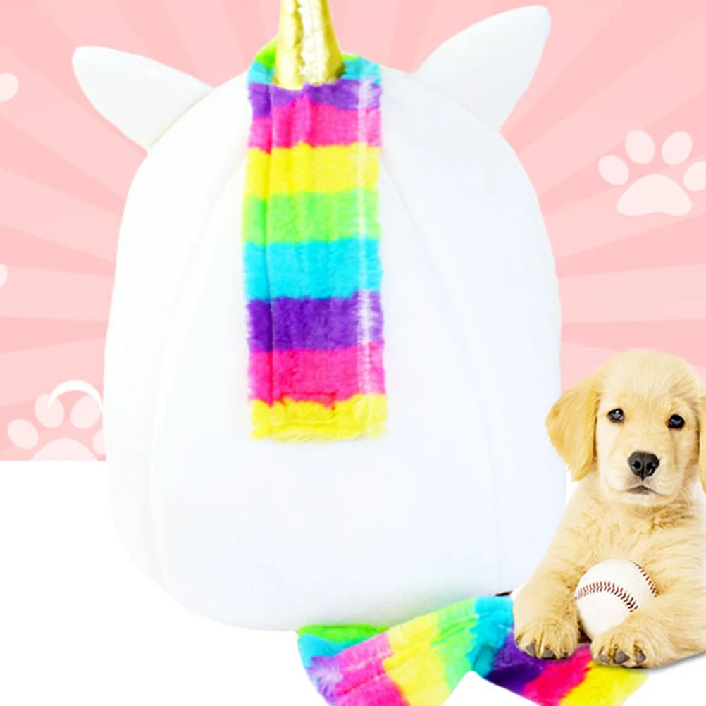 

Unicorn-shaped Dog Kennel Cat Winter Bed Self Warming Pet Beds Indoor Brown for Dogs