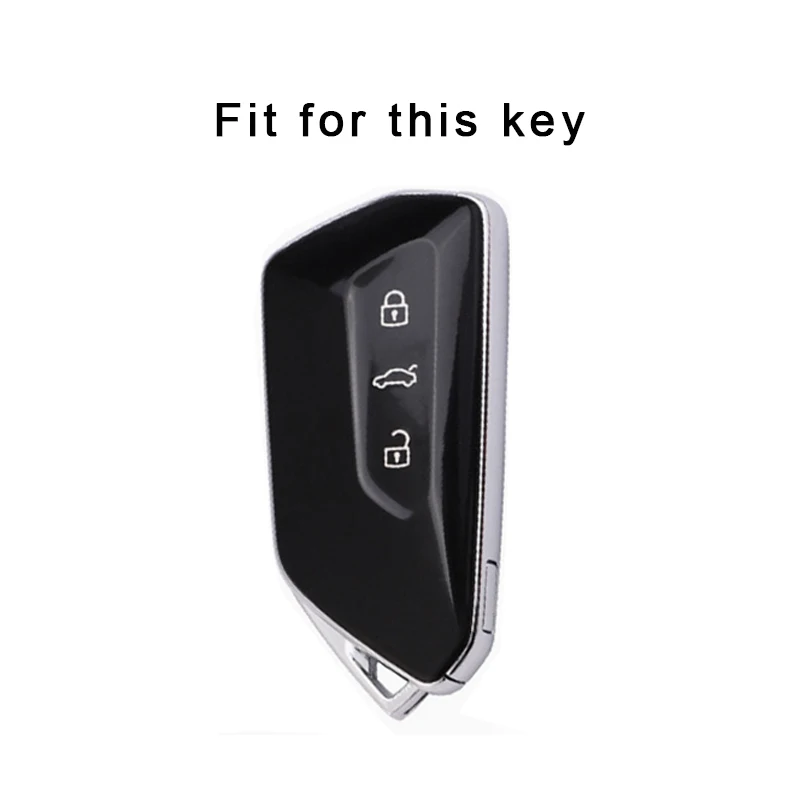 TPU Car Key Case Cover for Volkswagen Golf 8 Tuang X MK8 GTI MK8 ID 4 ID 6 ID 3 TALAGON TERAMONT Shell Fob Holder Accessories