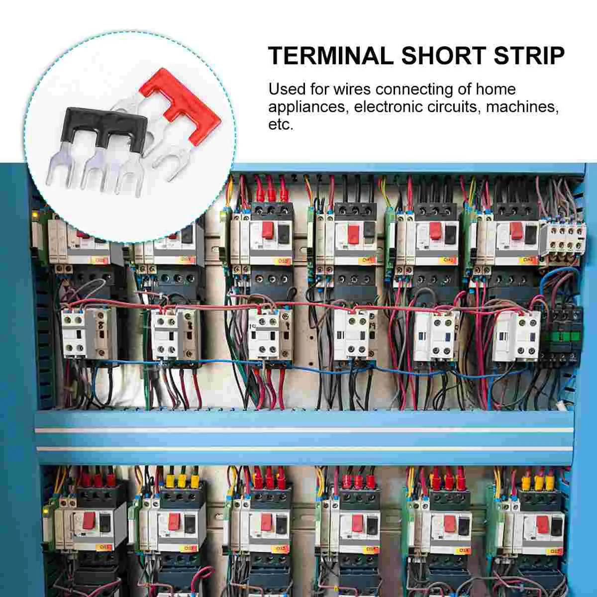 20pcs TB1503 Double Row Screw Terminal Shorting Strip Black Red Wire Connecting Home Appliances Electronic Circuits Machines