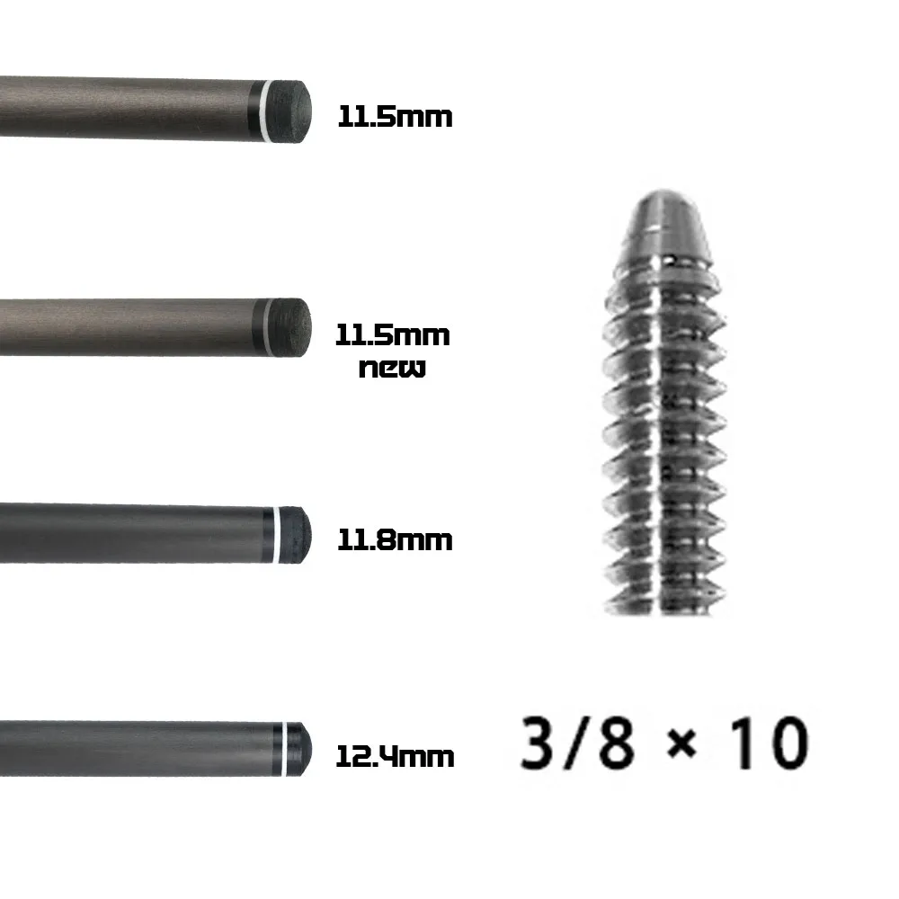 Carbon Fiber Full Billiard Cues Stick Accelerated Taper Speelkeu