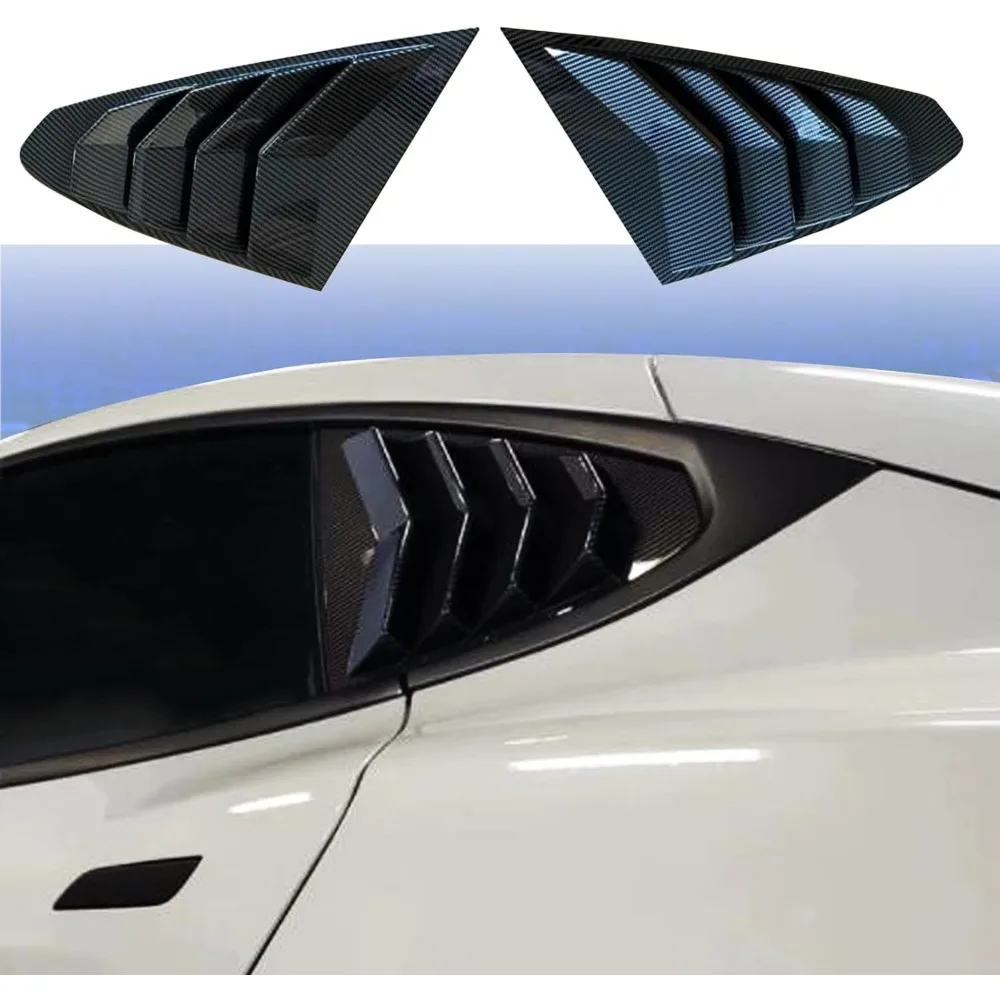 

1 пара крышек заднего бокового окна, 1 пара вентиляционных отверстий, солнцезащитные жалюзи, спойлер для отделки окна автомобиля для Tesla Model S 2017-2024