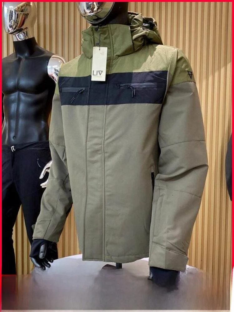 

Rare Find! Ultrasonic Cotton Jaet! Autumn Winter High End Outdoor Waterproof Skiing Men's Outerwear Faionable Loose Fit