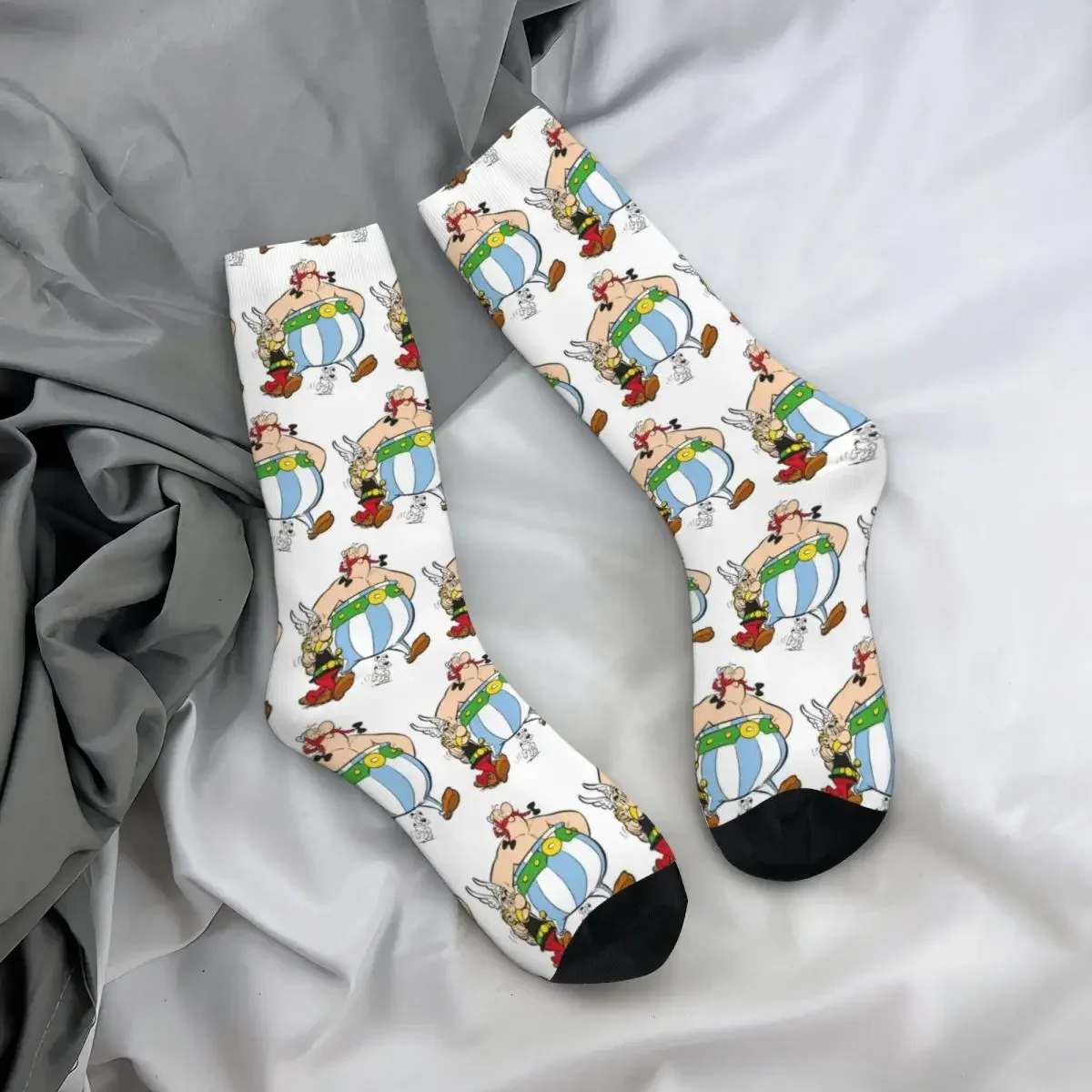 Asterix And Obelix Socks Harajuku Sweat Absorbing Stockings All Season Long Socks Accessories for Unisex Gifts