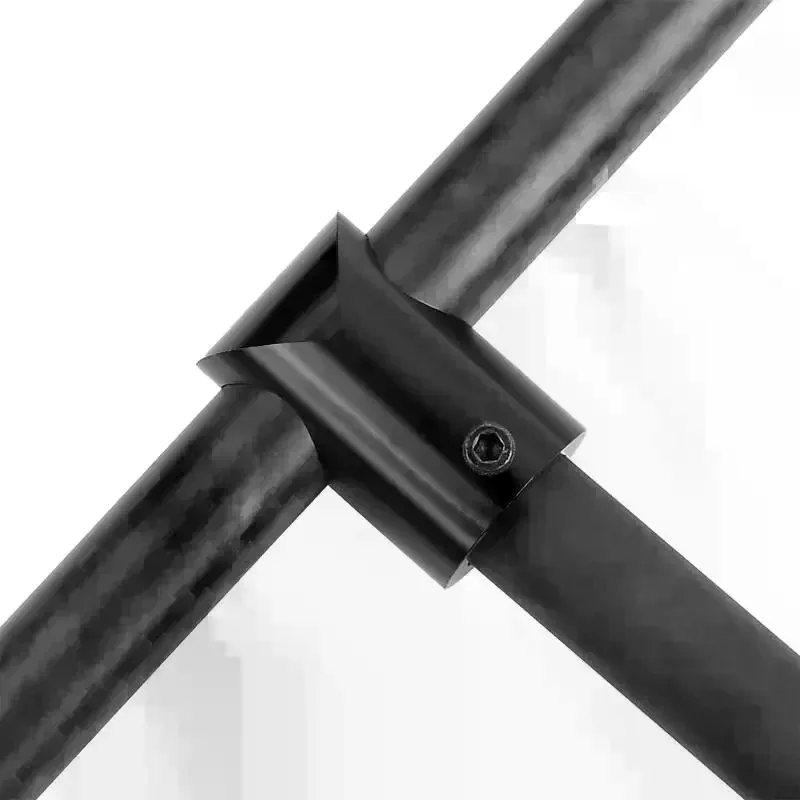 Landing Gear CNC Aluminum Alloy Tee Tripod 12 14 16 20mm Carbon Fiber Tube Connector For Agriculture Drone UAV