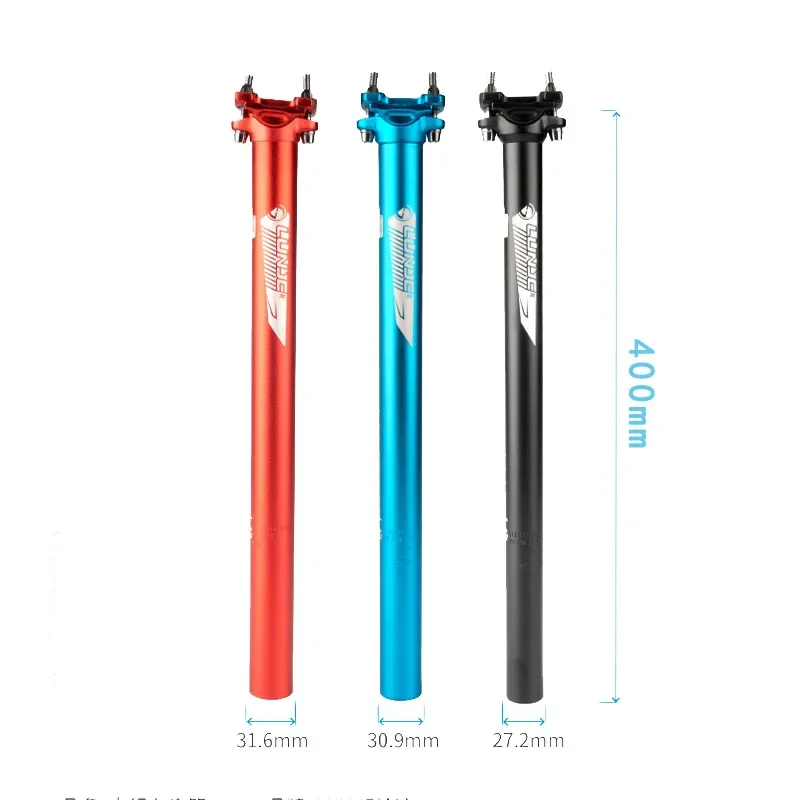 Seat Post MTB Aluminum Seatpost Bicycle Road Bike Seatpost 27.2/30.9/31.6*400mm Bicycle Seat Tube Ultralight Cycling Parts