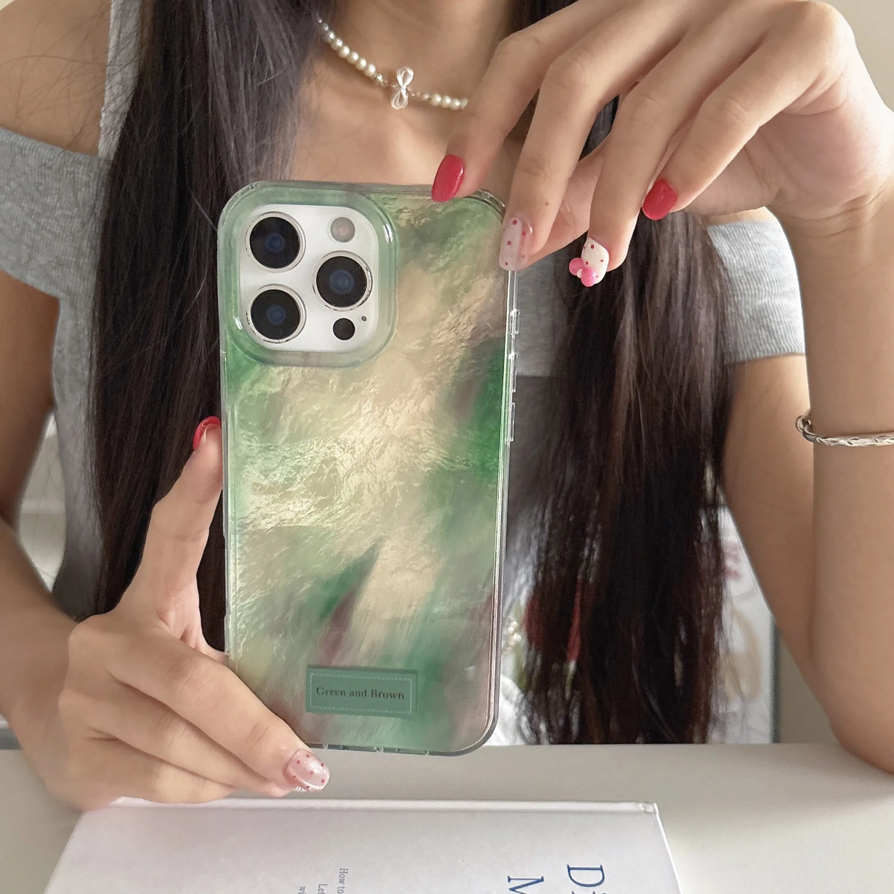 الزمرد أورورا الليزر تصفيح التدرج الفن جراب هاتف آيفون 16 15 14 13 برو ماكس حافظة لطيف فاخر الكرتون غطاء مقاوم للصدمات