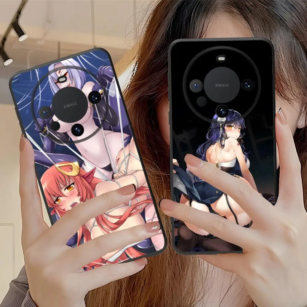 أنيمي Waifu هنتاي قضية الهاتف المحمول لهواوي ماتي 60 50 40 30 20 10 برو زائد لايت E 5G الطباعة الملونة الهواتف المحمولة الواقية