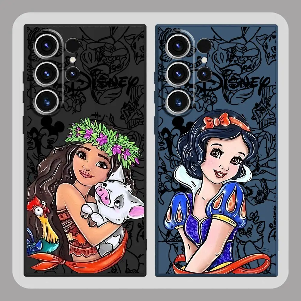 Disney Princess Jasmine Phone Case for Samsung Galaxy Note 20 Ultra S8 S10 Note 10 Plus 9 S9 Square Liquid Cover