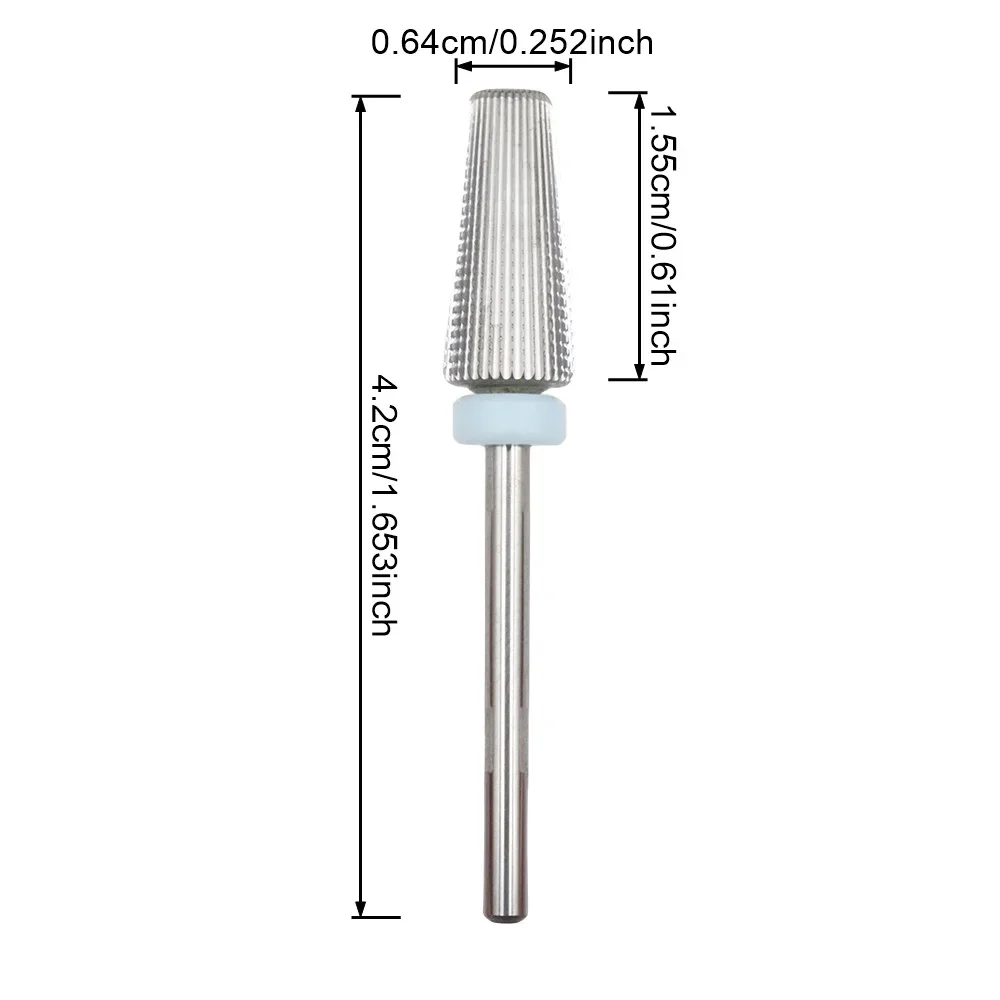 5in1 Nail drill bit Safety 2XF Universal Tungsten Steel Nail Art Drill Bits for Quick and Painless Nail - Left and Right Hand