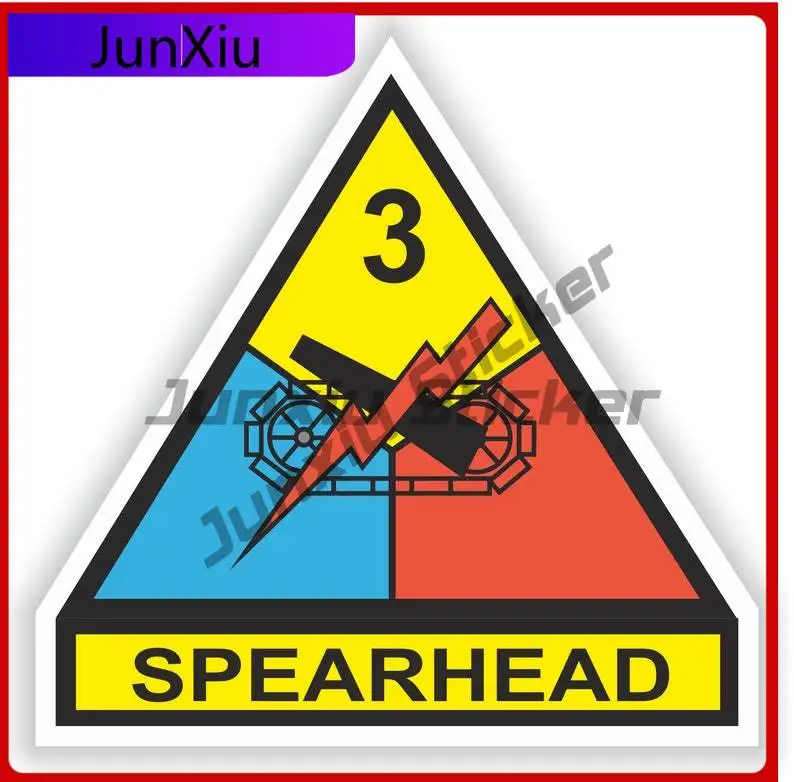 

3rd Armored Division Spearhead Funny Creative Camper Laptop Durable Vinyl Car Modification Vinyl Decal For Car Truck SUV Window
