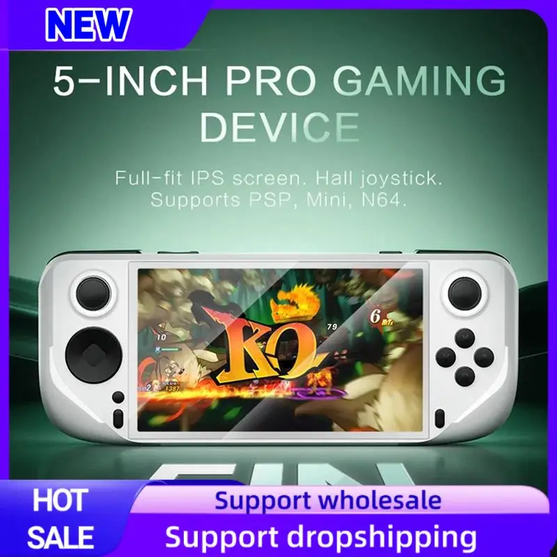 Suitable E6 Handheld Game Console With Dual 2.4G Wireless Controller 64GB 5 Inch Support For GBA GBC PSP PS1 N64 C