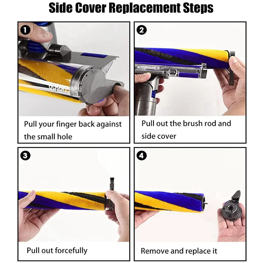 Imagem -02 - Roller Brush Bar End Cap Capa para Dyson Digital Slim v8 Slim V12 V15 Detectar Slim Aspirador de Peças de Reposição