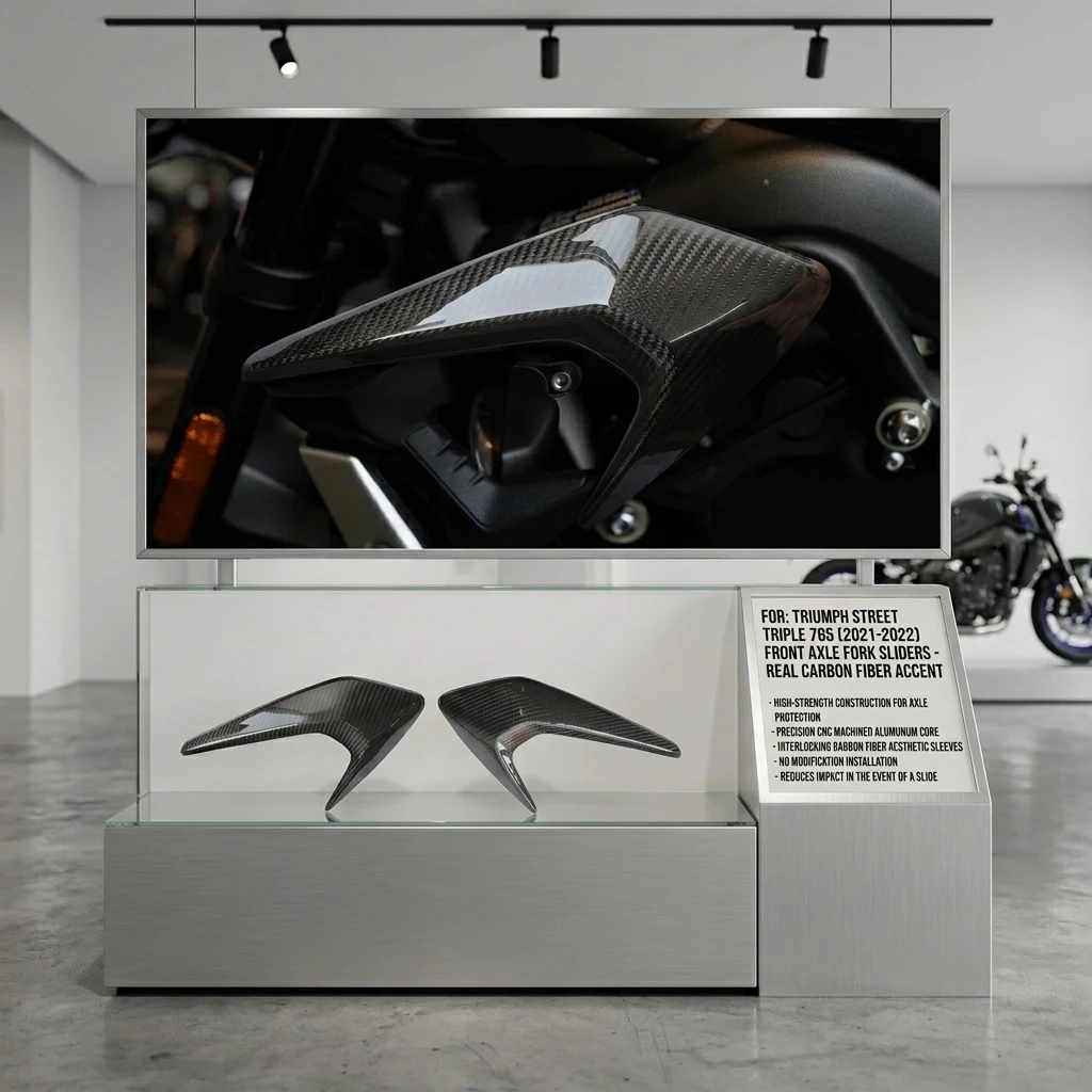 

Carbon Fibre Side Fairing Protection Cover Motorcycle Accessory For Triumph Street Triple 765 2021-2022