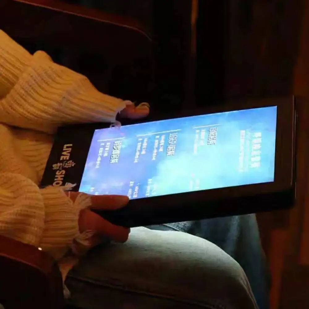 

A4 3Pages 6sides Rechargeable LED Light Menu Album PU Leather Display Book Night Club Restaurants Beer Bar Shop Cafe