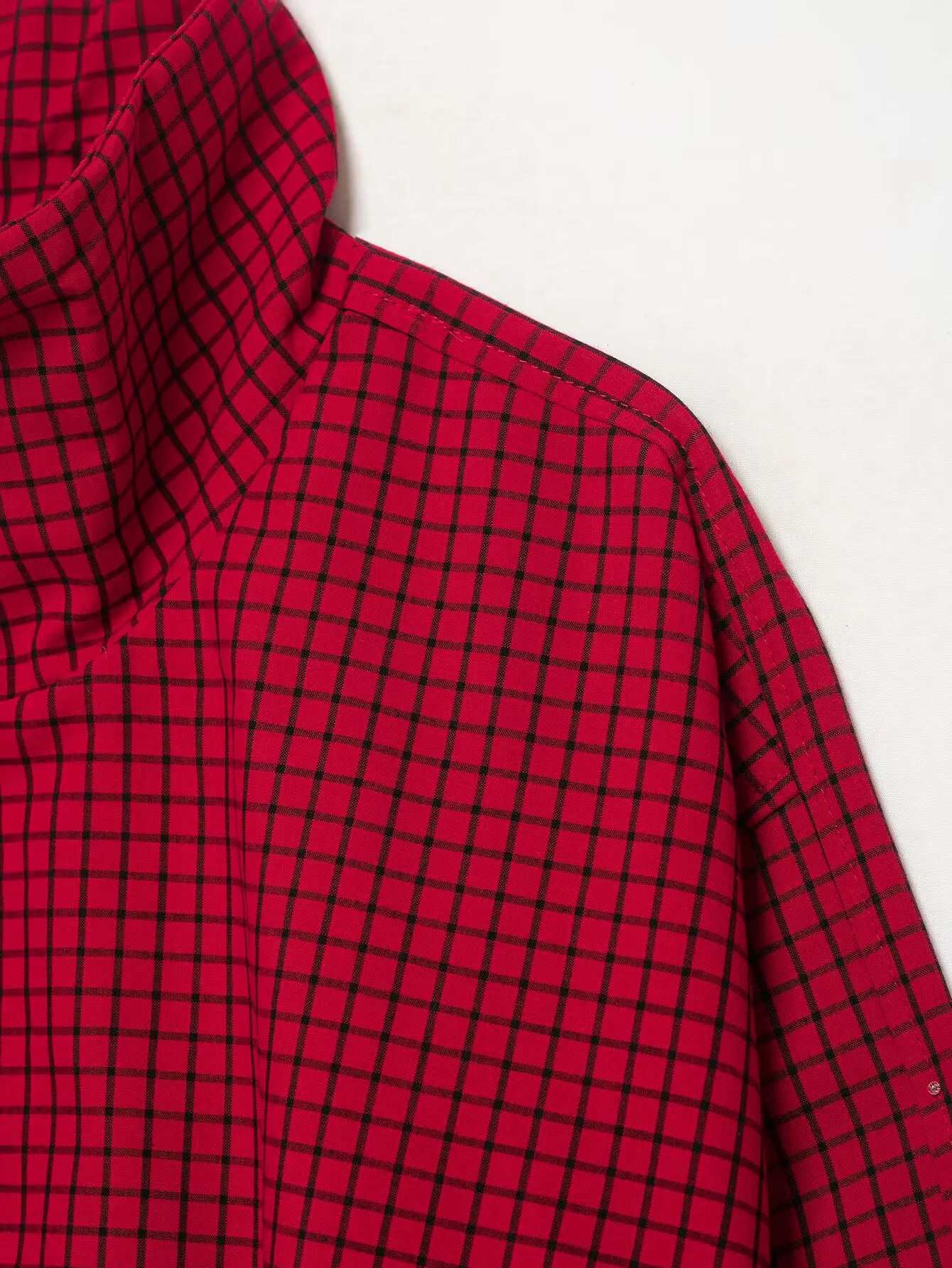 Herbstmode Karierte Bomberjacke Damenjacke Kurze Oversize-Jacke mit Langen Ärmeln Lässige Reißverschluss-Oberbekleidung Outdoor-Mäntel – Detail 9