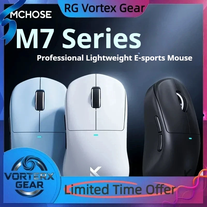 

Vortex Gear MCHOSE M7 Mouse Gaming Three Modes Wireless Bluetooth Paw3395 Professional Lightweight Computer Office Mouse