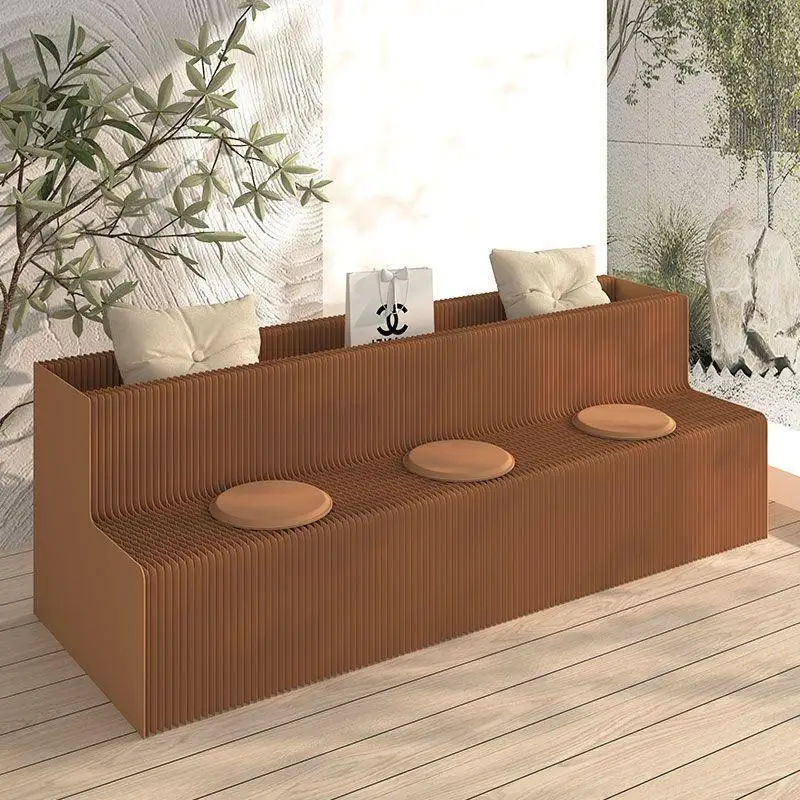 Internet Celebrity Stool Organ Paper Stool Simple Multi-functional Living Room Creative Folding Sofa Storage Bench Retractable L
