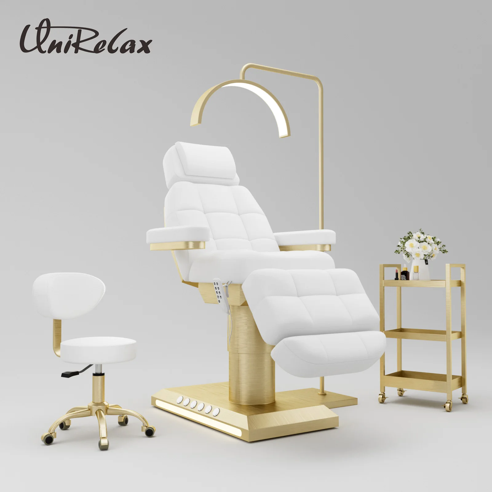 Luxury Adjustable Facial Bed Spa Massage Chair with Electric Lift Multi-Functional Beauty Salon Use 3 Motor