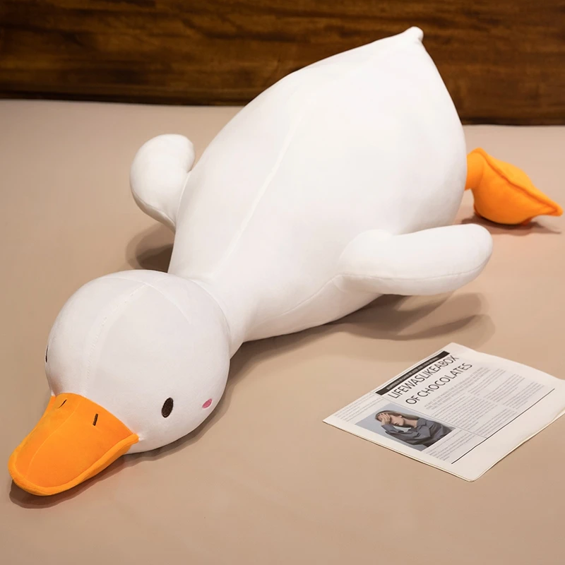 Großes Kawaii-Enten-Plüschtier, niedliches Gans-Schlafkissen, hochwertige Stoffpuppe, weich, lustig, süß, Geschenk für Freunde, Kinder, Geschenke