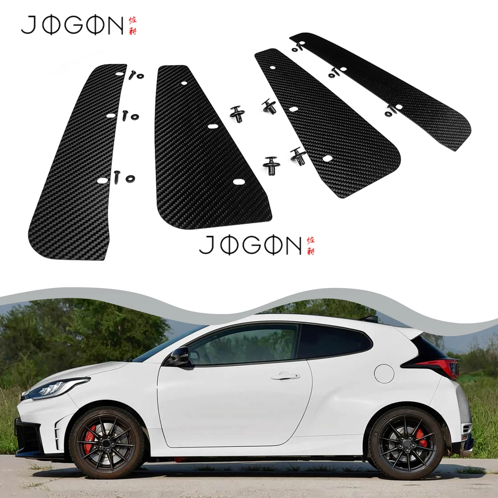 

Комплект из 4 брызговиков из настоящего карбона для Toyota GR Yaris 2025-2026, накладки на боковые крылья, защита от грязи, аксессуары