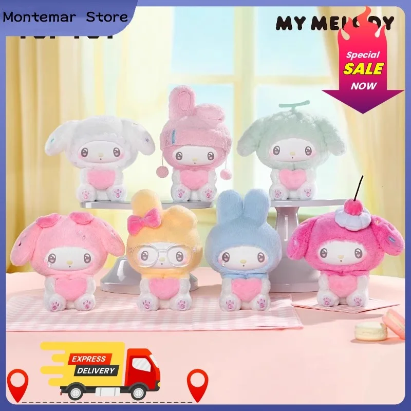 

Подлинная Sanrio My Melody 50th Anniversary Milk Candy Series слепая коробка виниловая плюшевая кукла Kawaii сумка подвеска Mystery Box игрушка в подарок
